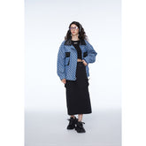 Unisex Jacket Retro Houndstooth Jacket Baggy Coat